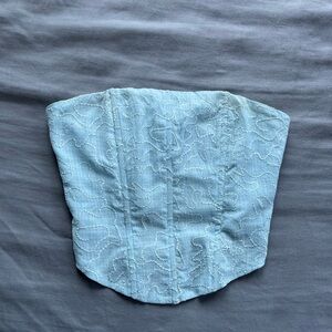 White Fox Boutique Baby Blue Corset Size XS